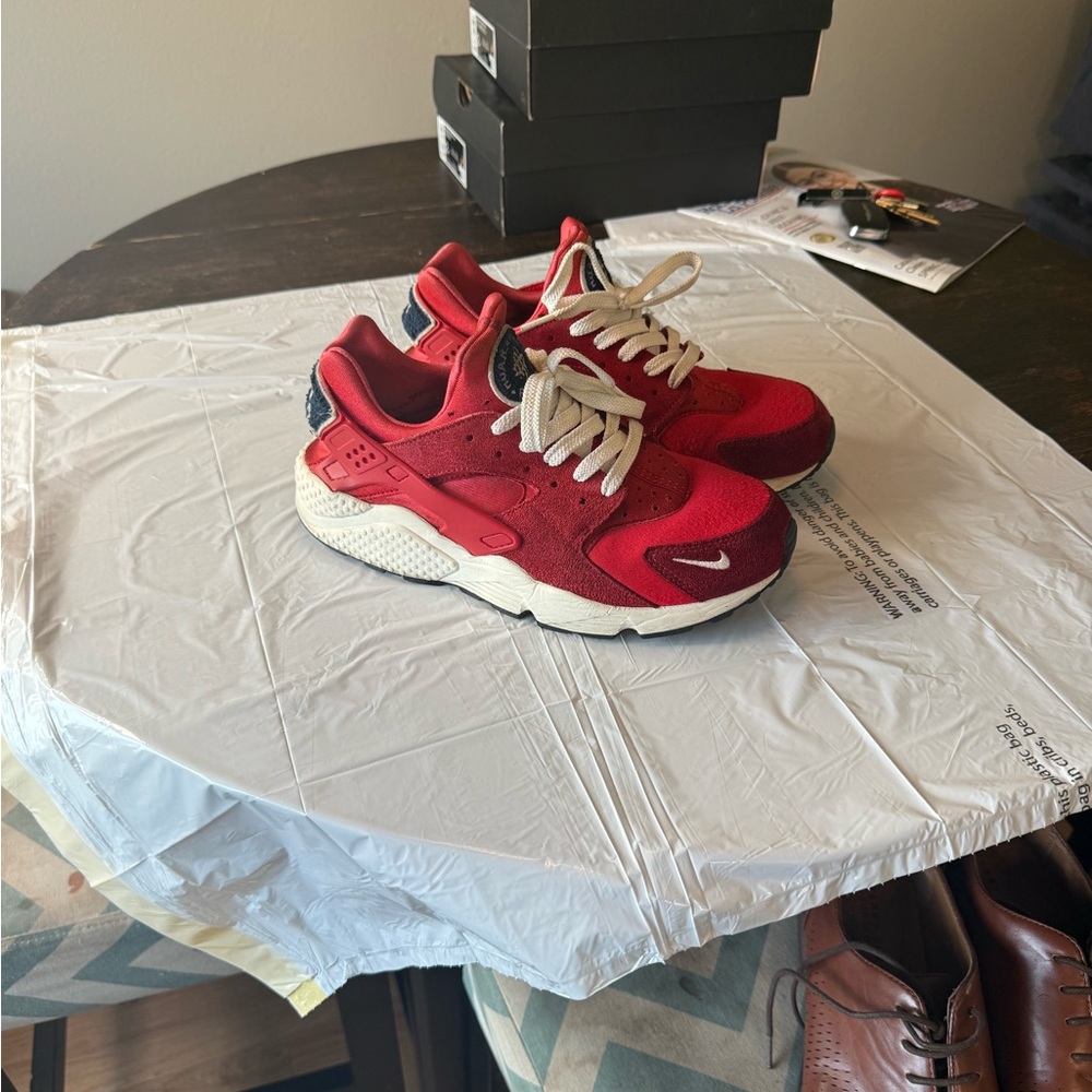 Nike Red and White Athletic Shoes